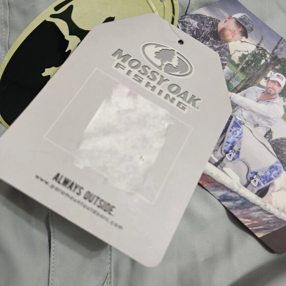 EAG Elite Mens Button Down Fishing Shirt Vented Back Size XL Gray Mossy Oak - Picture 15 of 16